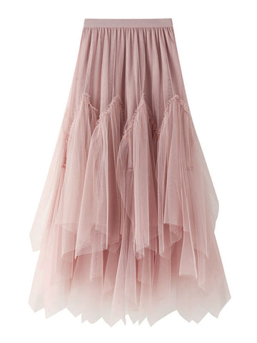 Airchics jupe longue trapèze bouffante tutu tulle irrégulière élégant femme